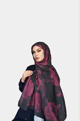 Azalea Soft Şal-Fuşya/Siyah