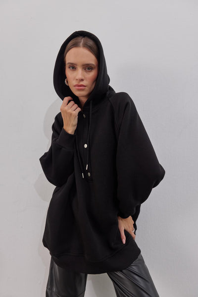 Yakası Çıtçıtlı Sweat