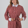 Linda Vintage Elbise - Kırmızı