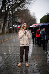 Kapitone Çiçekli Mont