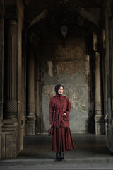 Etnik Desen Biyeli Ceket