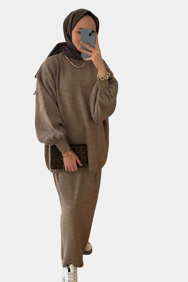 Lorey Triko Etekli Takım-Vizon