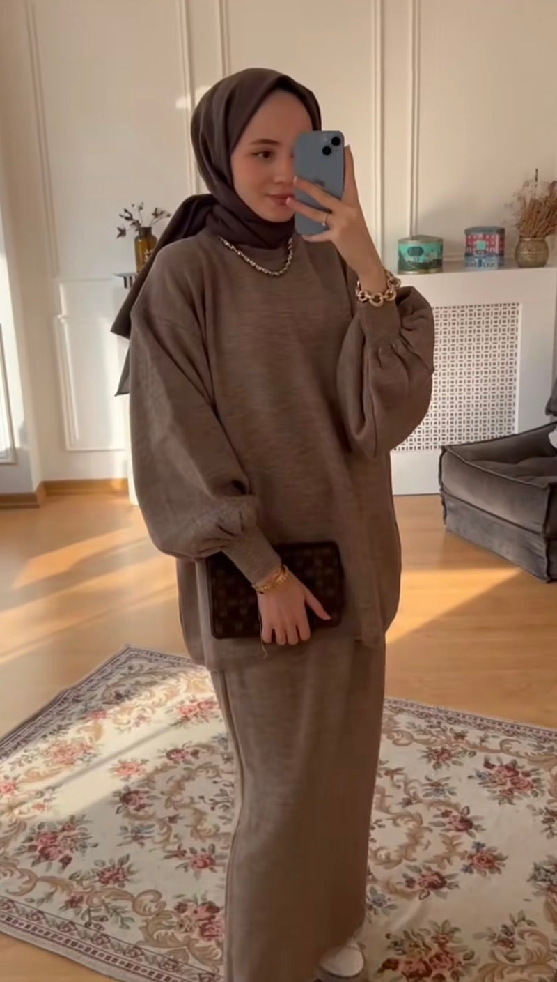 Lorey Triko Etekli Takım-Vizon