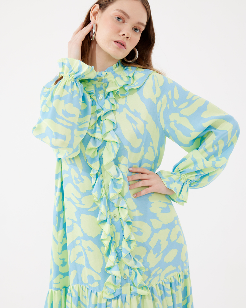 Patı Volanlı Elbise