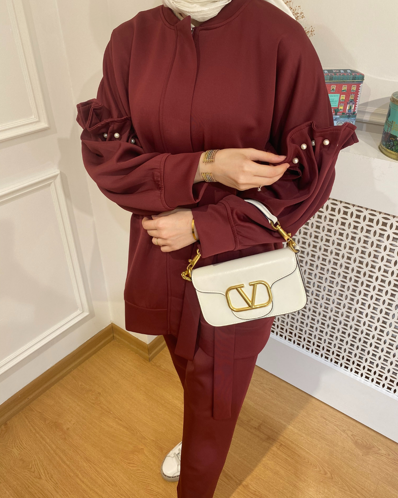 Kolları İnci Detaylı Scuba Takım