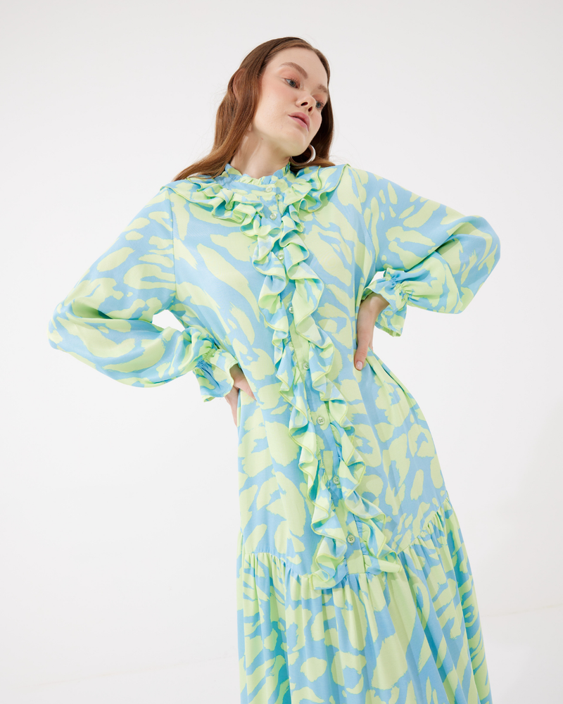 Patı Volanlı Elbise