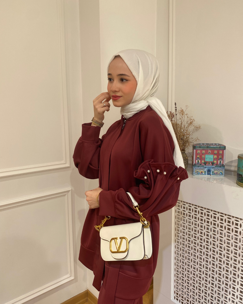 Kolları İnci Detaylı Scuba Takım