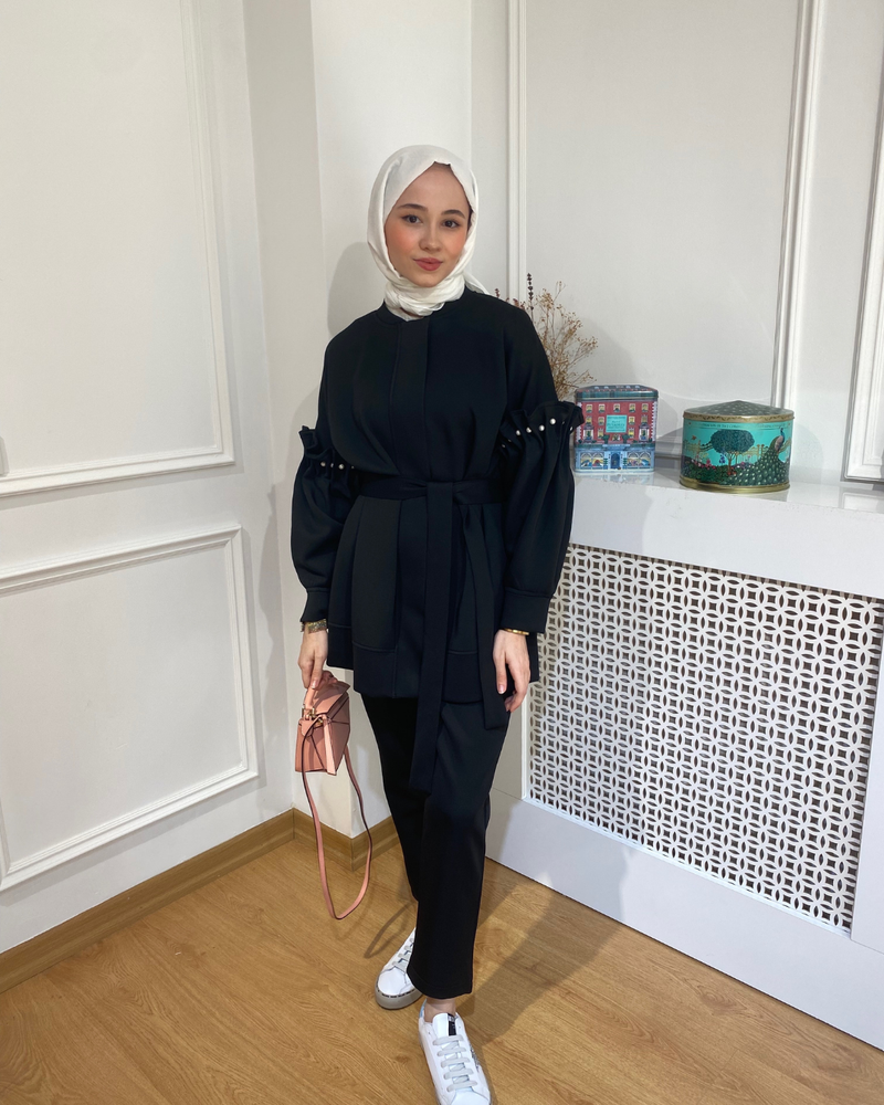 Kolları İnci Detaylı Scuba Takım