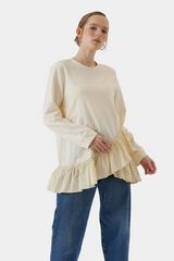 İki İplik Fırfırlı Sweat