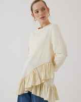 İki İplik Fırfırlı Sweat