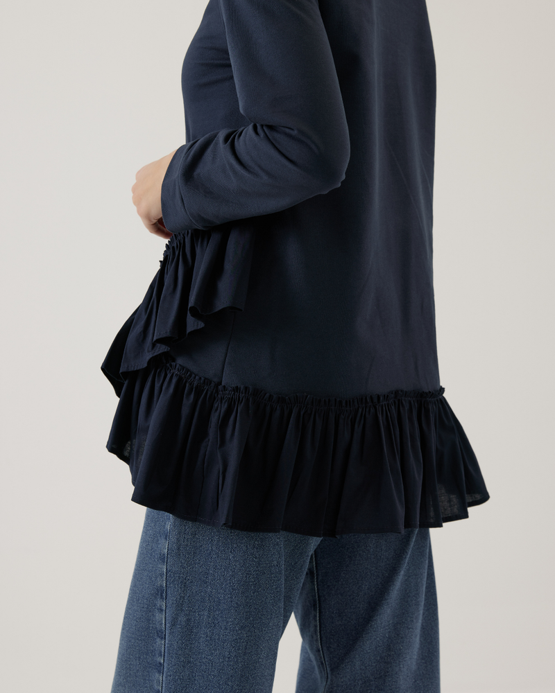 İki İplik Fırfırlı Sweat