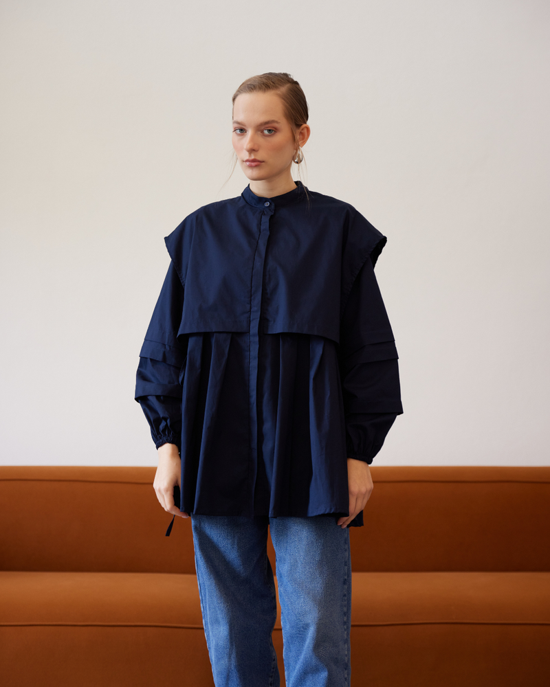 Yelekli Poplin Gömlek