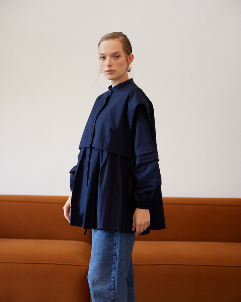 Yelekli Poplin Gömlek