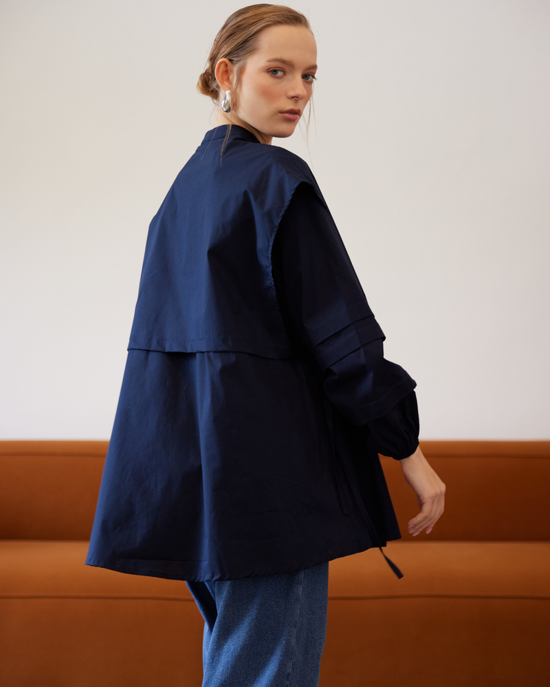 Yelekli Poplin Gömlek