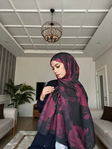 Azalea Soft Şal-Fuşya/Siyah