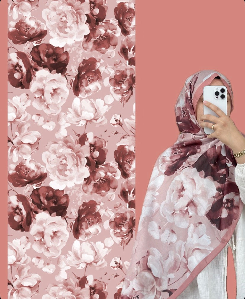 Rose Pamuk Şal