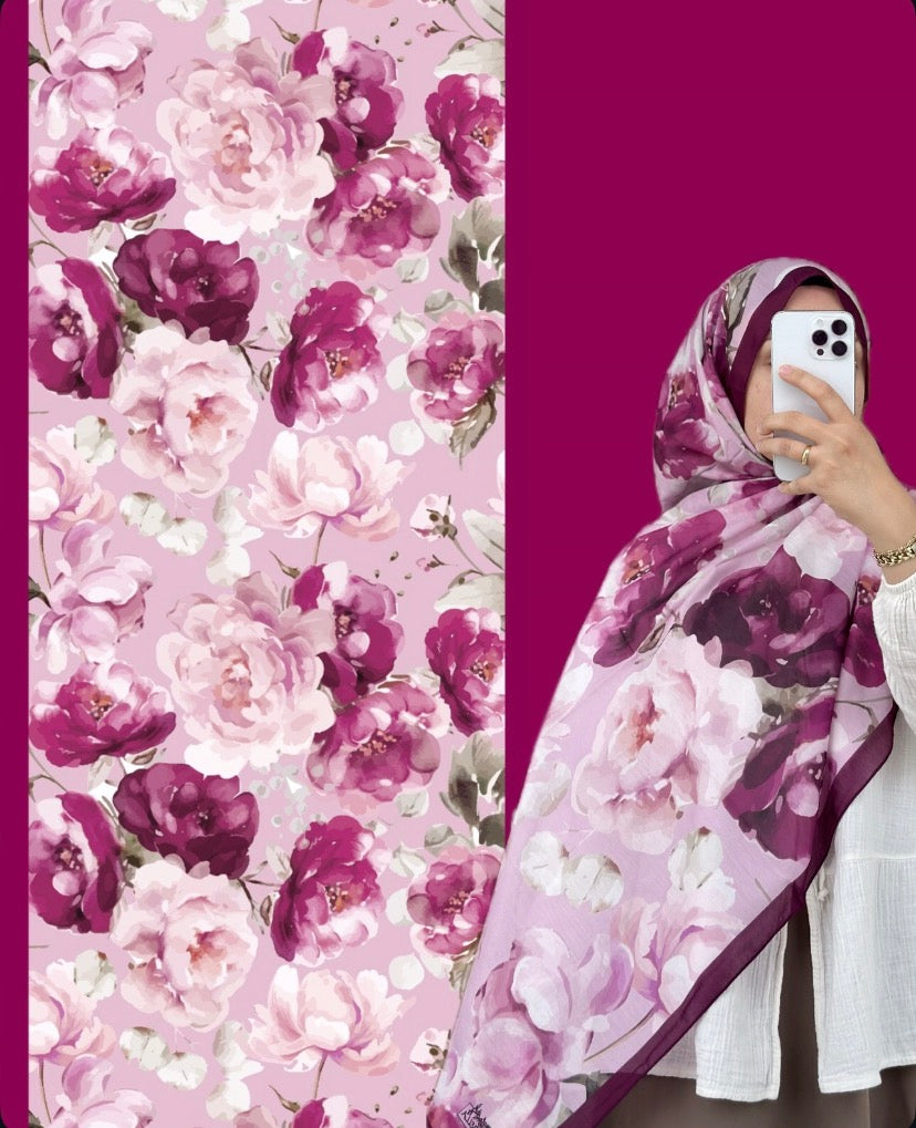 Rose Pamuk Şal