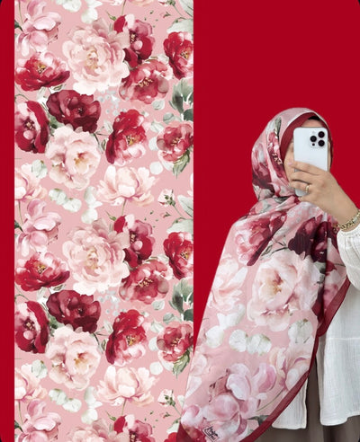 Rose Pamuk Şal