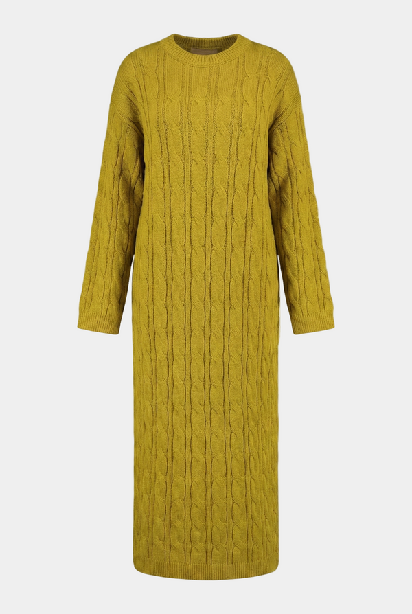 Saç Örgülü Triko Elbise