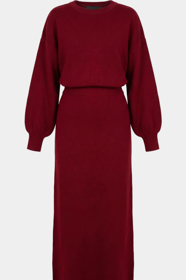 Lorey Triko Etekli Takım-Bordo