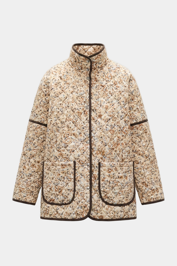 Kapitone Çiçekli Mont