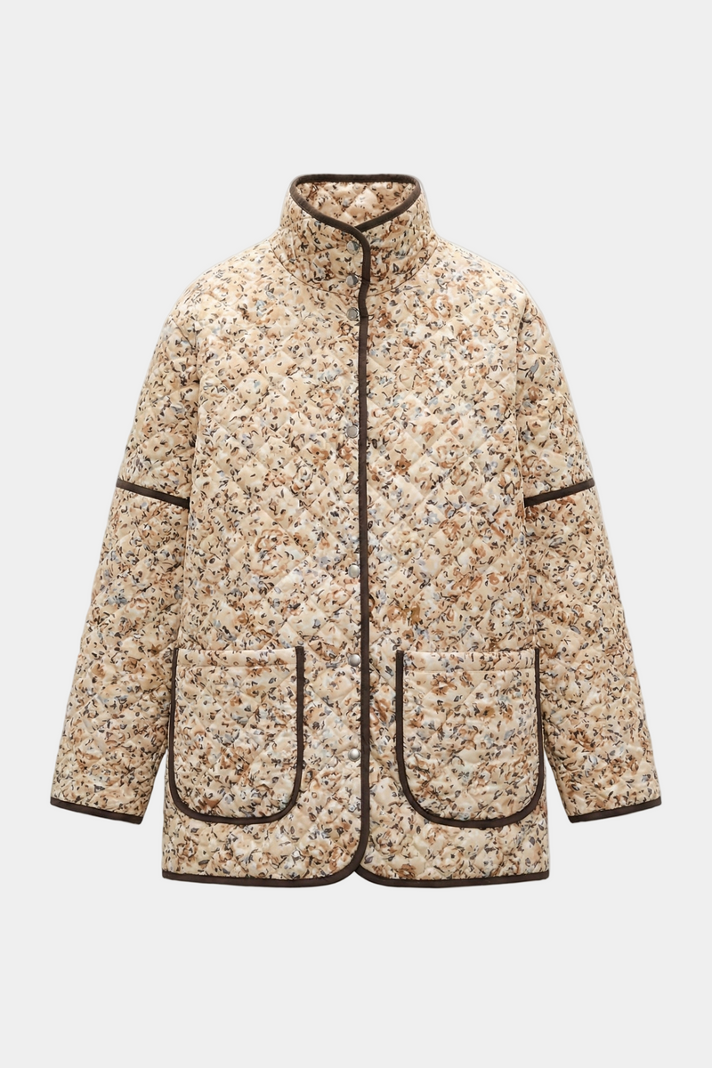 Kapitone Çiçekli Mont