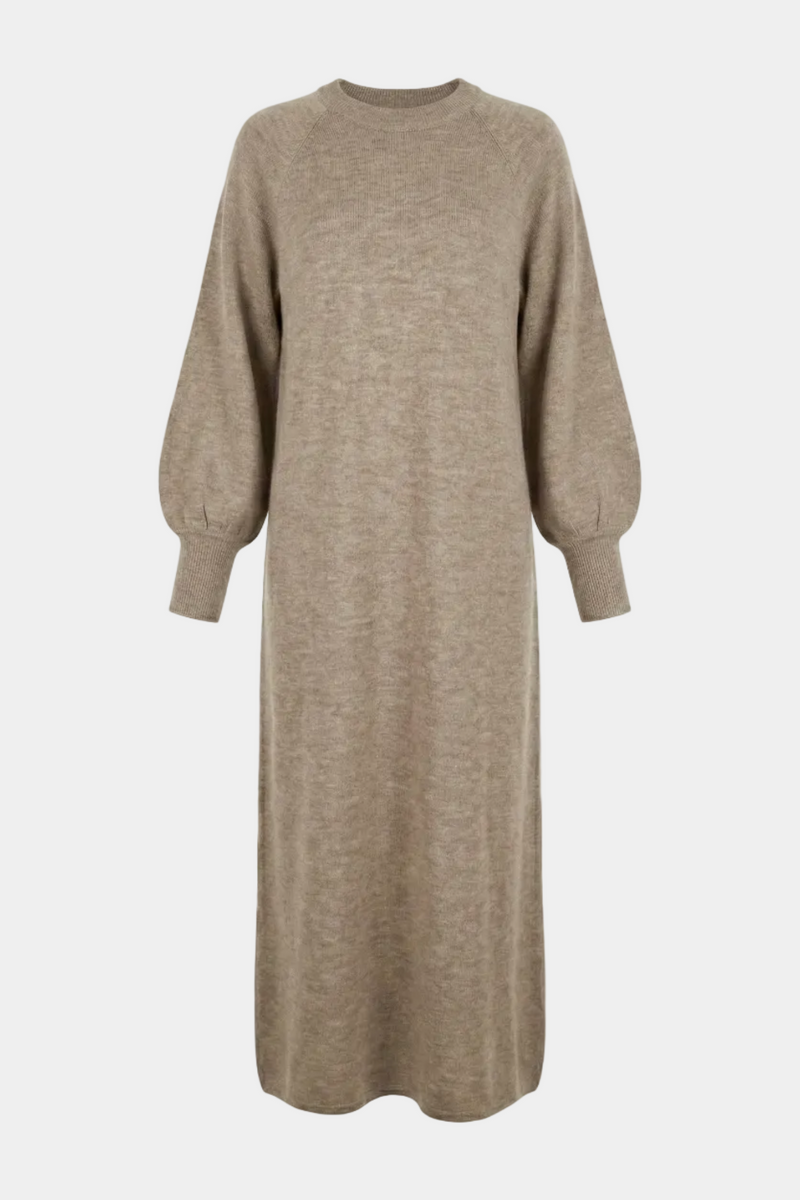 Balon Kol Triko Elbise-Vizon