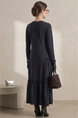 Serra Scuba Elbise - Lacivert