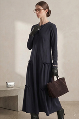 Serra Scuba Elbise - Lacivert