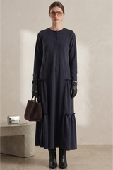 Serra Scuba Elbise - Lacivert